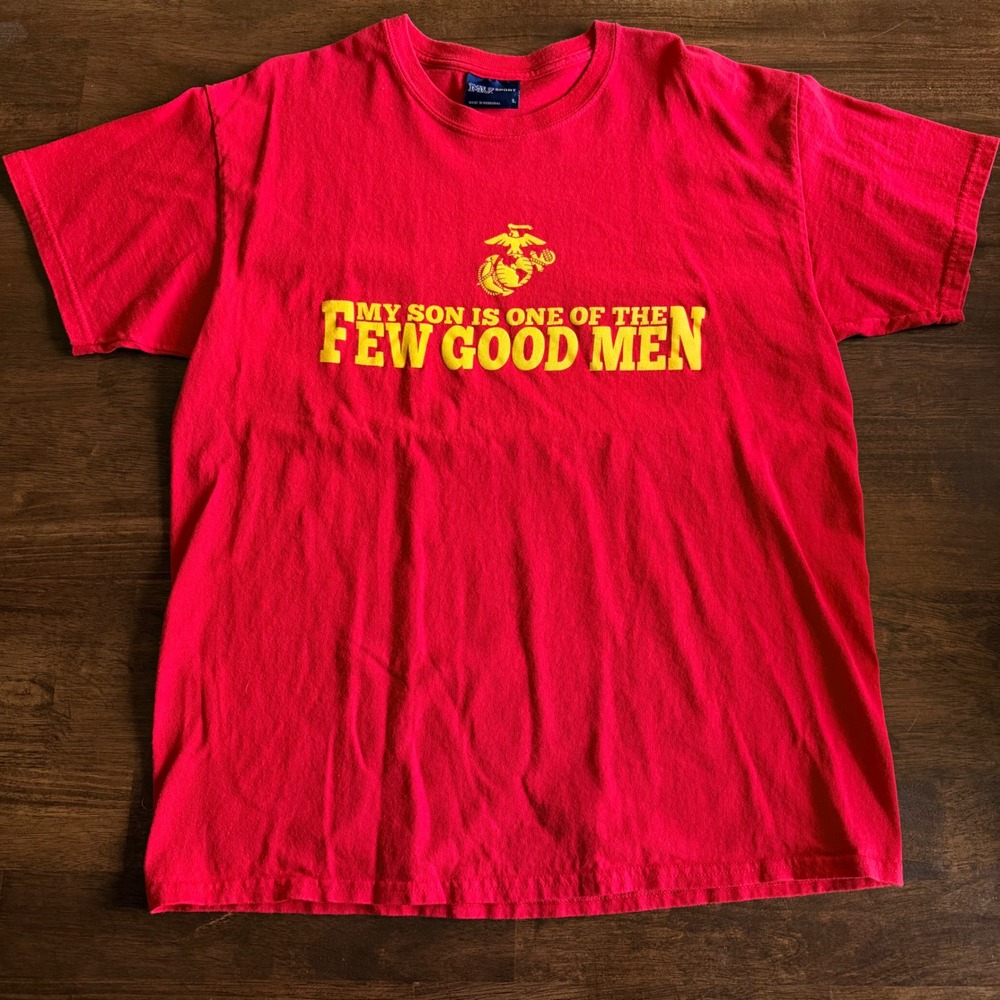 MV Sport US Marine Corps My Son Is One Of The Few Good Men Red T-Shirt Large